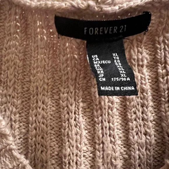 Forever 21 Women's Cream Cardigan Sweater - Picture 3 of 4